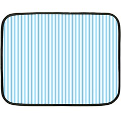 Oktoberfest Bavarian Blue And White Mattress Ticking Double Sided Fleece Blanket (mini)  by PodArtist