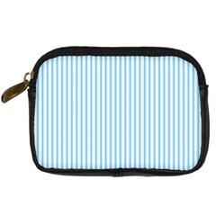 Oktoberfest Bavarian Blue And White Mattress Ticking Digital Camera Leather Case by PodArtist