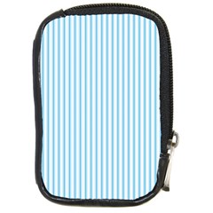 Oktoberfest Bavarian Blue And White Mattress Ticking Compact Camera Leather Case by PodArtist