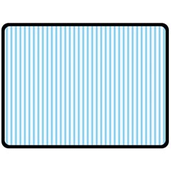 Oktoberfest Bavarian Blue And White Mattress Ticking Fleece Blanket (large)  by PodArtist