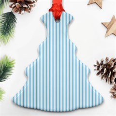 Oktoberfest Bavarian Blue And White Mattress Ticking Ornament (christmas Tree)  by PodArtist