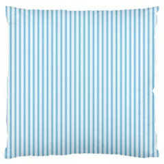 Oktoberfest Bavarian Blue And White Mattress Ticking Large Cushion Case (one Side) by PodArtist