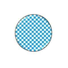 Oktoberfest Bavarian Large Blue And White Checkerboard Hat Clip Ball Marker (4 Pack) by PodArtist