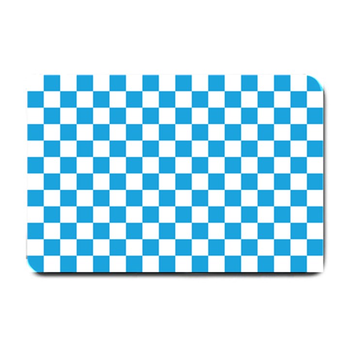 Oktoberfest Bavarian Large Blue and White Checkerboard Small Doormat 