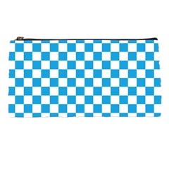 Oktoberfest Bavarian Large Blue And White Checkerboard Pencil Cases by PodArtist