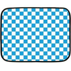 Oktoberfest Bavarian Large Blue And White Checkerboard Double Sided Fleece Blanket (mini)  by PodArtist