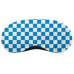 Oktoberfest Bavarian Large Blue And White Checkerboard Sleeping Masks by PodArtist