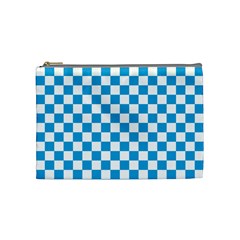 Oktoberfest Bavarian Large Blue And White Checkerboard Cosmetic Bag (medium) by PodArtist