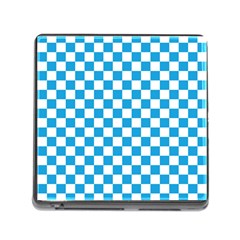 Oktoberfest Bavarian Large Blue And White Checkerboard Memory Card Reader (square 5 Slot) by PodArtist