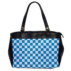 Oktoberfest Bavarian Large Blue And White Checkerboard Oversize Office Handbag by PodArtist