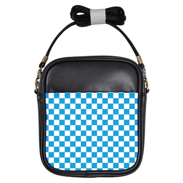 Oktoberfest Bavarian Large Blue and White Checkerboard Girls Sling Bag