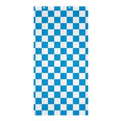 Oktoberfest Bavarian Large Blue And White Checkerboard Shower Curtain 36  X 72  (stall)  by PodArtist