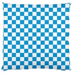 Oktoberfest Bavarian Large Blue and White Checkerboard Large Cushion Case (Two Sides) Front