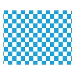 Oktoberfest Bavarian Large Blue And White Checkerboard Double Sided Flano Blanket (large)  by PodArtist