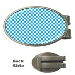 Oktoberfest Bavarian Blue And White Checkerboard Money Clips (oval)  by PodArtist