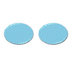 Oktoberfest Bavarian Blue And White Checkerboard Cufflinks (oval) by PodArtist