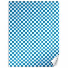 Oktoberfest Bavarian Blue And White Checkerboard Canvas 12  X 16  by PodArtist