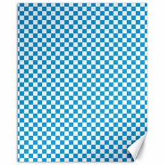 Oktoberfest Bavarian Blue And White Checkerboard Canvas 16  X 20  by PodArtist