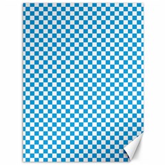 Oktoberfest Bavarian Blue And White Checkerboard Canvas 36  X 48  by PodArtist