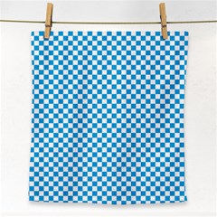 Oktoberfest Bavarian Blue And White Checkerboard Face Towel by PodArtist