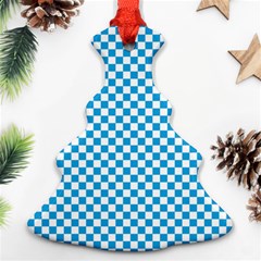 Oktoberfest Bavarian Blue And White Checkerboard Ornament (christmas Tree)  by PodArtist