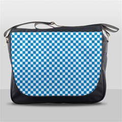 Oktoberfest Bavarian Blue And White Checkerboard Messenger Bag by PodArtist