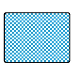 Oktoberfest Bavarian Blue And White Checkerboard Double Sided Fleece Blanket (small)  by PodArtist