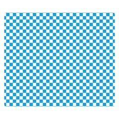 Oktoberfest Bavarian Blue And White Checkerboard Double Sided Flano Blanket (small)  by PodArtist