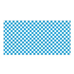 Oktoberfest Bavarian Blue And White Checkerboard Satin Shawl by PodArtist