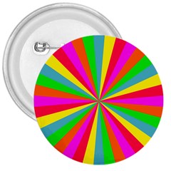 Neon Rainbow Mini Burst 3  Buttons by PodArtist