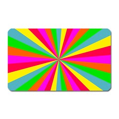 Neon Rainbow Mini Burst Magnet (rectangular) by PodArtist