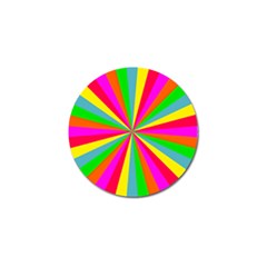 Neon Rainbow Mini Burst Golf Ball Marker by PodArtist