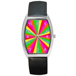 Neon Rainbow Mini Burst Barrel Style Metal Watch Front