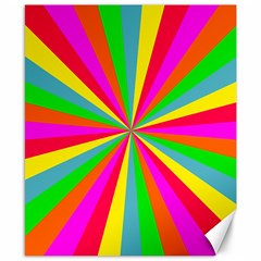 Neon Rainbow Mini Burst Canvas 8  X 10  by PodArtist