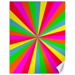 Neon Rainbow Mini Burst Canvas 12  X 16  by PodArtist