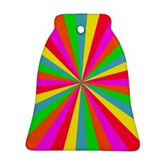 Neon Rainbow Mini Burst Bell Ornament (two Sides)