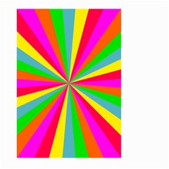 Neon Rainbow Mini Burst Large Garden Flag (two Sides) by PodArtist