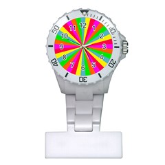 Neon Rainbow Mini Burst Plastic Nurses Watch by PodArtist