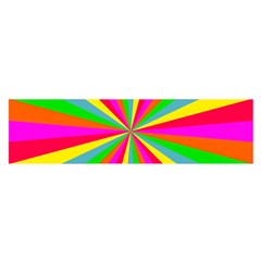 Neon Rainbow Mini Burst Satin Scarf (oblong) by PodArtist