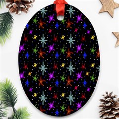 Colored Hand Draw Abstract Pattern Ornament (oval)