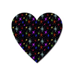 Colored Hand Draw Abstract Pattern Heart Magnet by dflcprints