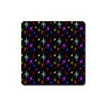 Colored Hand Draw Abstract Pattern Square Magnet Front