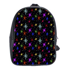 Colored Hand Draw Abstract Pattern School Bag (large) by dflcprints