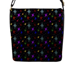 Colored Hand Draw Abstract Pattern Flap Closure Messenger Bag (l) by dflcprints