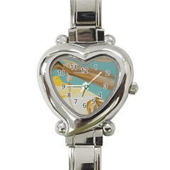 Sun Bubble Heart Italian Charm Watch by WILLBIRDWELL