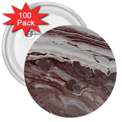 Mud 3  Buttons (100 Pack)  by WILLBIRDWELL