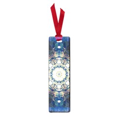 Painted Blue Mandala Flower On Canvas Small Book Marks by pepitasart