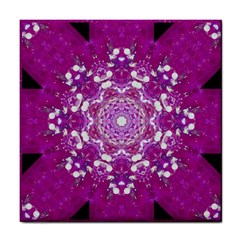 Wonderful Star Flower Painted On Canvas Tile Coasters by pepitasart