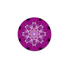 Wonderful Star Flower Painted On Canvas Golf Ball Marker by pepitasart