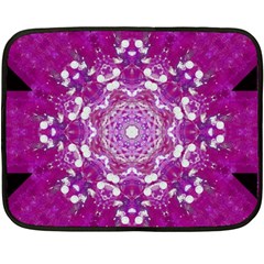 Wonderful Star Flower Painted On Canvas Fleece Blanket (mini) by pepitasart